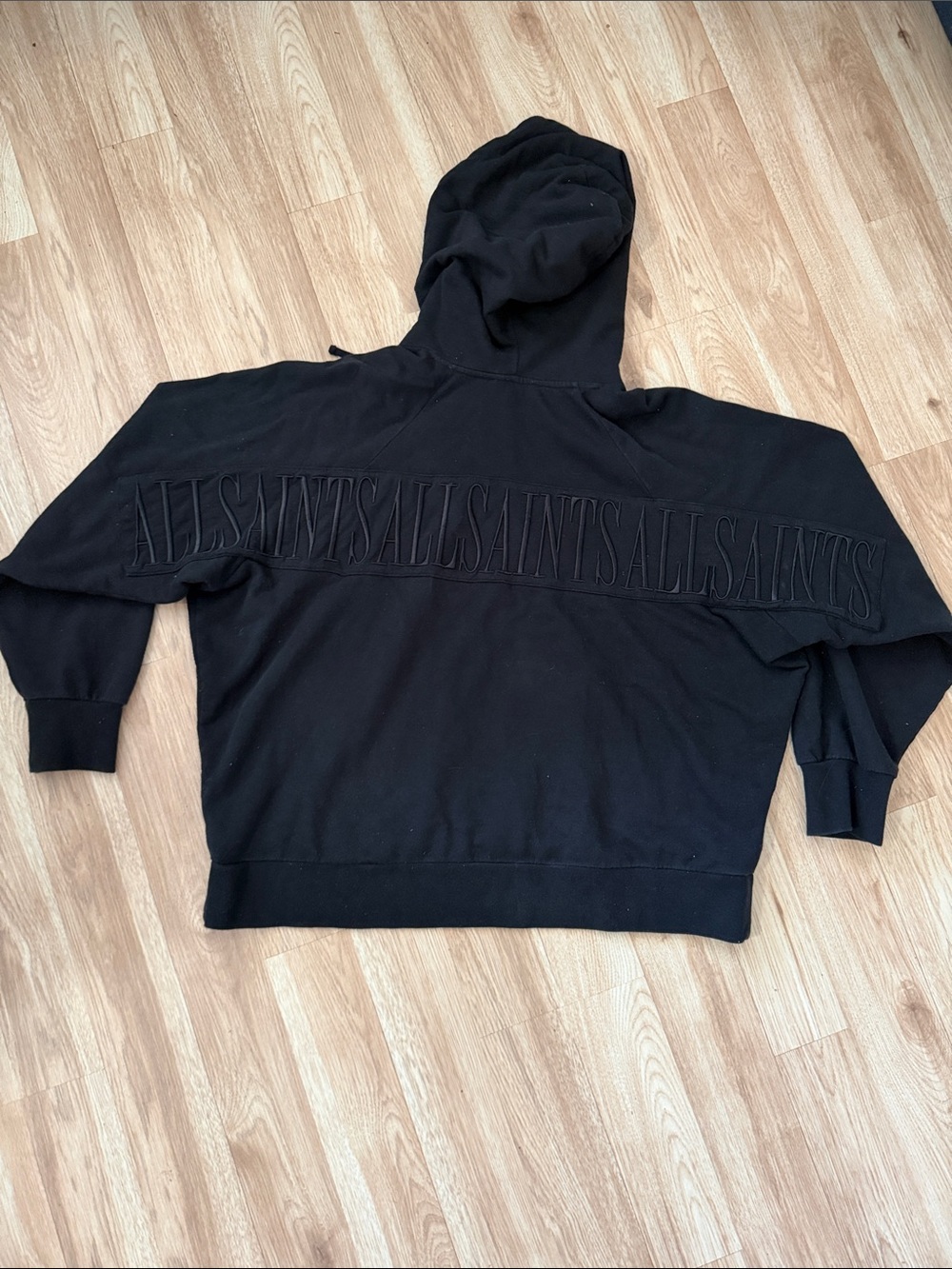 AllSaints Black Hooded Talon Sweatshirt